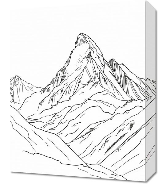 Obraz 40x50cm Górski Szkic zdjęcie 1