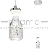 LAMPA wisząca BOTTLE ML431 Milagro zwis OPRAWA LED 5W 4000K butelka bottle chrom przezroczysta