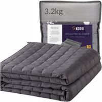 KOŁDRA OBCIĄŻENIOWA KOC SENSORYCZNY ANTYSTRESOWY TORBA 100x150 3,2 kg Korbi