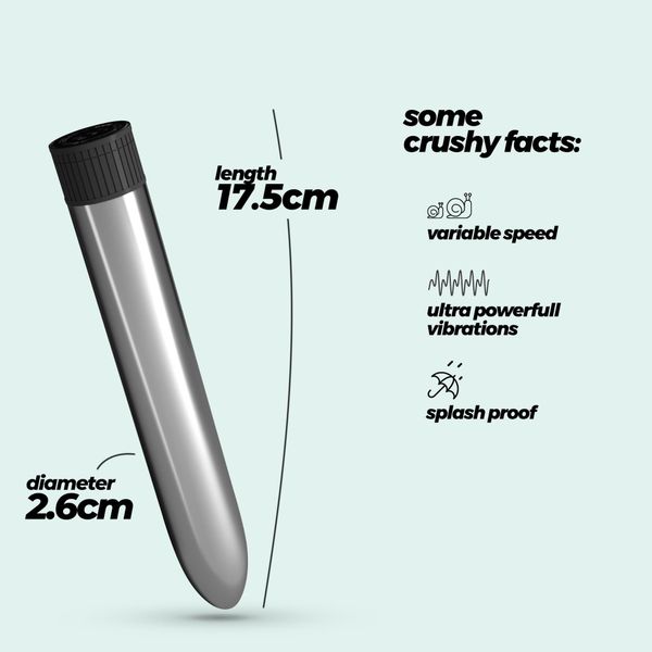 Crushious Classic Vibe Vibrator Silver zdjęcie 7