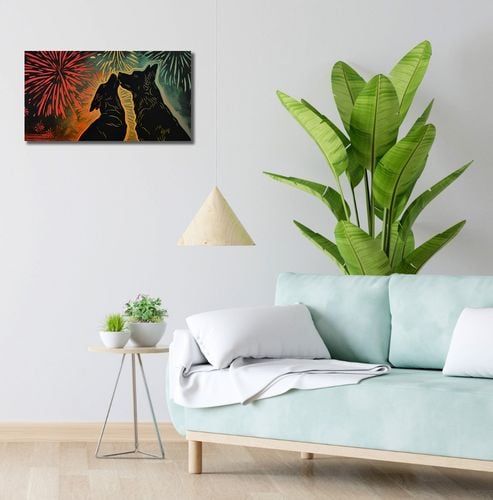 Obraz 60x30cm Psi Uścisk na Arena.pl