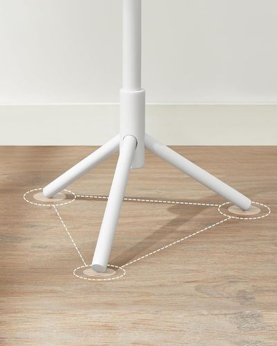 Wieszak stojący biały drewniany 8 haczyków podłogowy do przedpokoju 175 cm na Arena.pl