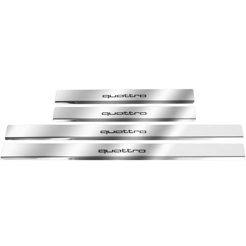 Listwa progowa AUDI Q7 4M QUATTRO Stal nierdzewna 304 połysk z czarnymi lit na Arena.pl