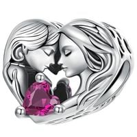 Charms Zawieszka Charms Serce Mama i Córka Srebro 925 Charmsy Trusky