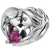 Charms Zawieszka Charms Serce Mama i Córka Srebro 925 Charmsy Trusky
