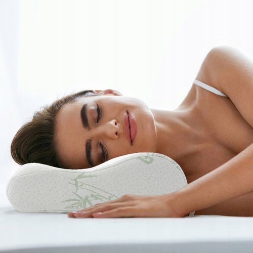 Poduszka ORTOPEDYCZNA do spania MEMORY profilowana na boku plecach na Arena.pl