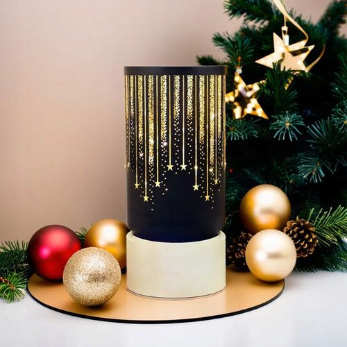 Lampion Świąteczny LED Duży Szklany - Dekoracja Świąteczna Ozdobna Na Stół na Arena.pl