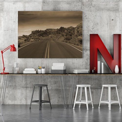 Obraz na płótnie - Canvas, Droga na pustkowiu 1 120x80 na Arena.pl