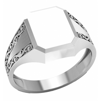 SREBRNY SYGNET Z ORNAMENTAMI SREBRO PRÓBY 925