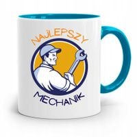 Kubek Błękitny Mechanika Najlepszy Mechanik Z Nadrukiem Ze Zdjęciem