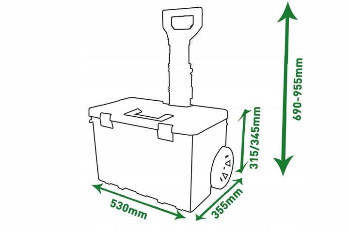 SKRZYNKA NARZĘDZIOWA NA KÓŁKACH QBRICK TWO BIG SET zdjęcie 6
