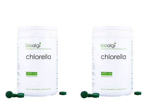 2x Chlorella Premium Bioalgi - Najwyższa Jakość i Skuteczność 400 tabletek na Arena.pl