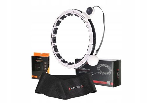 HHM16 HULA HOP WHITE Z MAGNESAMI I OBCIĄŻNIKIEM + LICZNIK HMS na Arena.pl