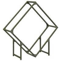 Stojak na drewno opałowe, oliwkowo-zielony, 80x25x80 cm