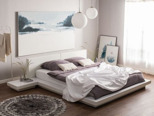 Łóżko 180 x 200 cm białe ZEN na Arena.pl