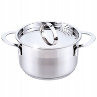 Garnek stalowy z pokrywką na indukcję gaz 18cm 2.0L MAESTRO MR-3511-18