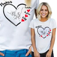 KOSZULKA DZIEŃ MAMY PREZENT DZIEŃ MATKI PERSONALIZOWANY Z IMIONAMI DZIECI M