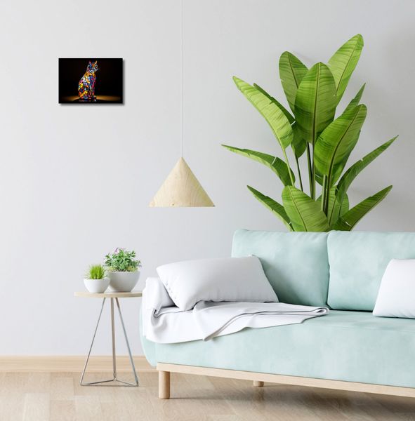 Plakat 29,7x21cm Koci Witraż zdjęcie 4