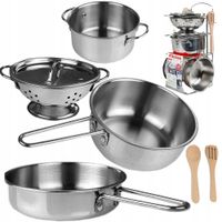 Zestaw Garnków i Patelni Ze Stali Nierdzewnej 8 El