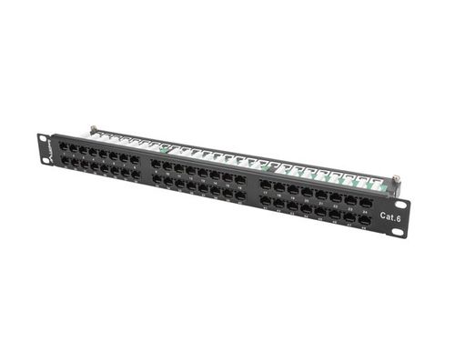 PATCH PANEL 48 PORT 1U KAT.6 CZARNY LANBERG na Arena.pl
