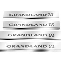 Listwa progowa OPEL GRANDLAND X Stal nierdzewna 304 połysk z czarnymi liter