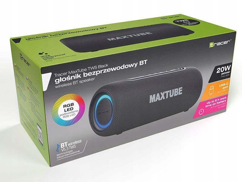 Głośnik Tracer MaxTube tws bluetooth czarny zdjęcie 7