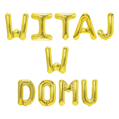 WITAJ W DOMU - zestaw balonów złotych