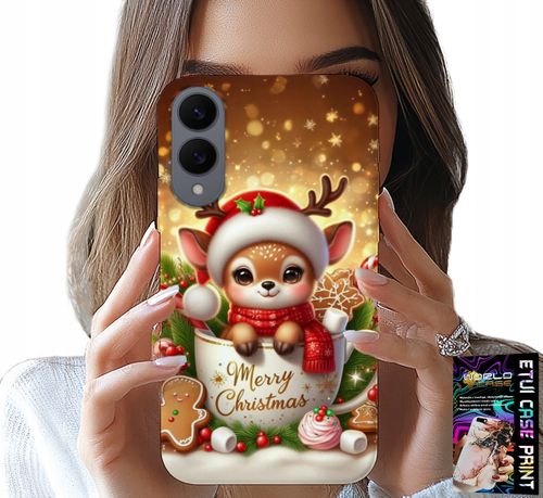 ETUI DO SAMSUNG GALAXY S25 EDGE - RENIFEREK SŁODKI RENIFER ŚWIĄTECZNE WZÓR na Arena.pl