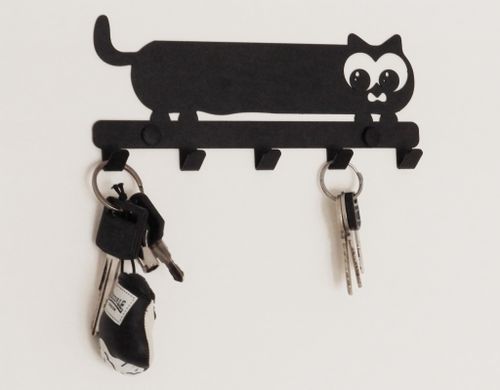 Metalowy wieszak ścienny na ręczniki ubrania klucze loft KOTEK biały na Arena.pl