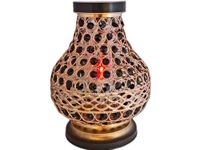 SOLAR SOLARNY FOTOWOLTAICZNY ZNICZ LAMPION NA GRÓB KARAFA VIP ZŁOTO-CZARNA