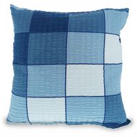 Poszewka z kory 40x40 wzór piknikowa krata granatowa