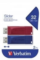 Pendrive Verbatim Store 'n' Go Slider 32GB USB 2.0 (2-pack)