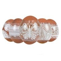 Owijki termokurczliwe na jajka pisanki koronkowe białe, 9 szt.