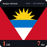 Karta eSIM Internet Antigua i Barbuda 1 GB na 7 dni - bez rejestracji