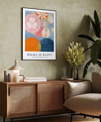 Plakat Hilma af Klint The ten largest no. 2 50x70 cm w czarnej ramie na Arena.pl