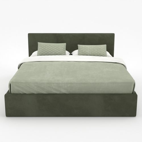 ŁÓŻKO TAPICEROWANE DO SYPIALNI 180x200 ŁÓŻKO PODWÓJNE Z POJEMNIKIEM KHAKI na Arena.pl