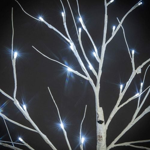 Drzewko świąteczne brzoza LED dekoracja Boże Narodzenie 60 cm 26 LED zimna na Arena.pl