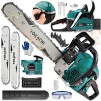 ZESTAW MOCNA PIŁA SPALINOWA PILARKA ŁAŃCUCHOWA 5,7KM DO DREWNA 58cm3 XXL