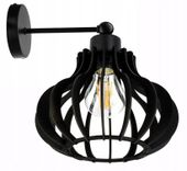 Lampa kinkiet ścienny stały prosty LOFT klosz ALLADYNA Drewno na 1x E27