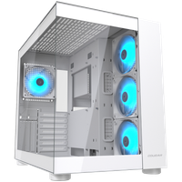 cougar fv150 rgb pc case, mid tower, white