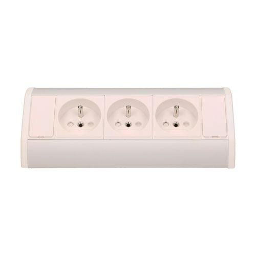 gniazdo meblowe 3x2p+z biało-srebrne - on-9001/w-g na Arena.pl