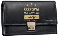 Portfel dla SZEFOWEJ Twój tekst imię JAKOŚĆ grawer
