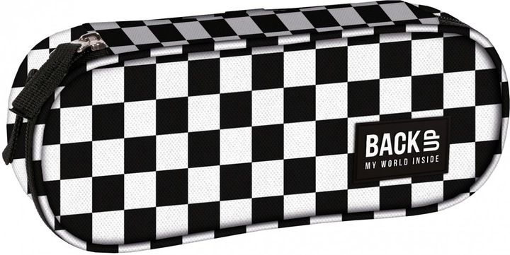 PIÓRNIK SZKOLNY SZACHOWNICZ KRATA CZARNO BIAŁA BACKUP KOLEKCJA 2024 zdjęcie 1