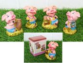 skarbonka ceramiczna świnka 7,5x6x10 cm mix fg61-23093