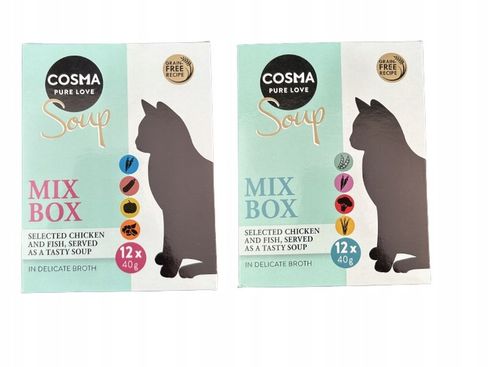 Mokra karma dla kota Cosma soup 12 x 40 g mix smaków 0,48 kg na Arena.pl