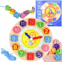 302 SORTER DREWNIANY ZEGAR KORALIKI DO NAWLEKANIA