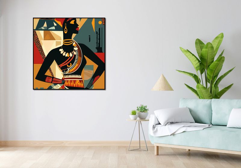 Plakat 100x100cm Afrykańska Mozaika zdjęcie 4