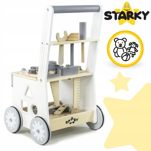 PCHACZ DREWNIANY CHODZIK JEŻDZIK DZIECI WARSZTAT ZESTAW MAJSTERKOWICZA 3w1 na Arena.pl