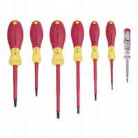 Zestaw wkrętaków IZOLOWANYCH 7 sztuk VDE wkrętak dla ELEKTRYKA 1000 V Wiha