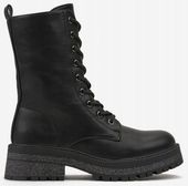 9066 CZARNE DAMSKIE OCIEPLANE BOTKI GLANY WORKERY ZAMEK 38